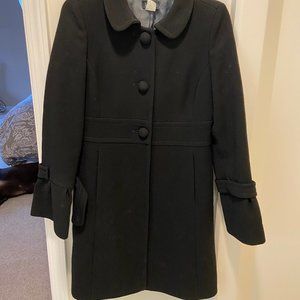 J.Crew Women's Black Dress Coat Size 2